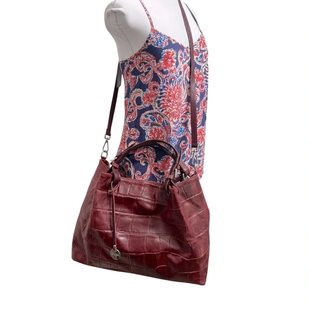 FIORE‎ ITALIAN CROC EMBOSSED LEATHER PURSE